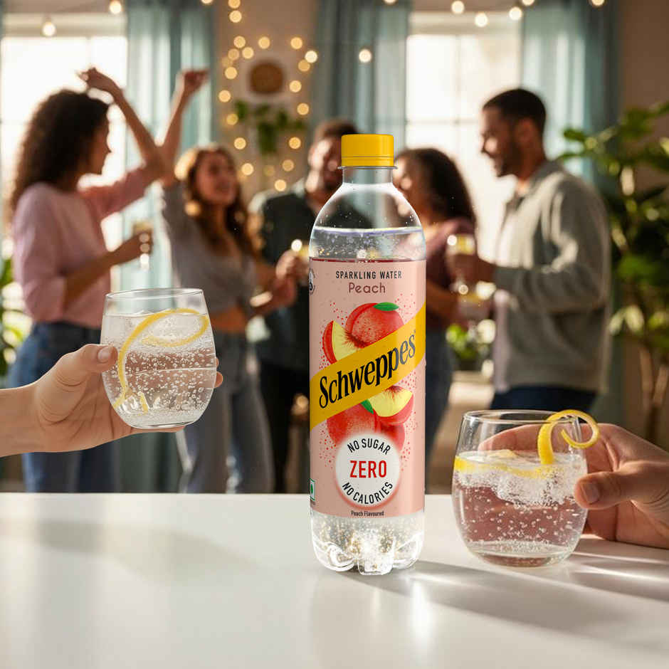 Schweppes Sparkling Water Peach | Zero Calories Flavoured Sparkling Water | The Coca-Cola Company