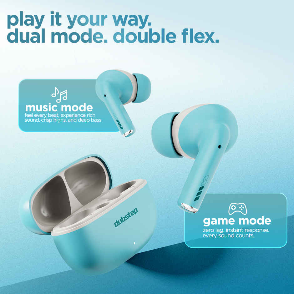 Dubstep Buzz X11 With 60 Hrs Playtime ENC TWS Earbuds | Blue