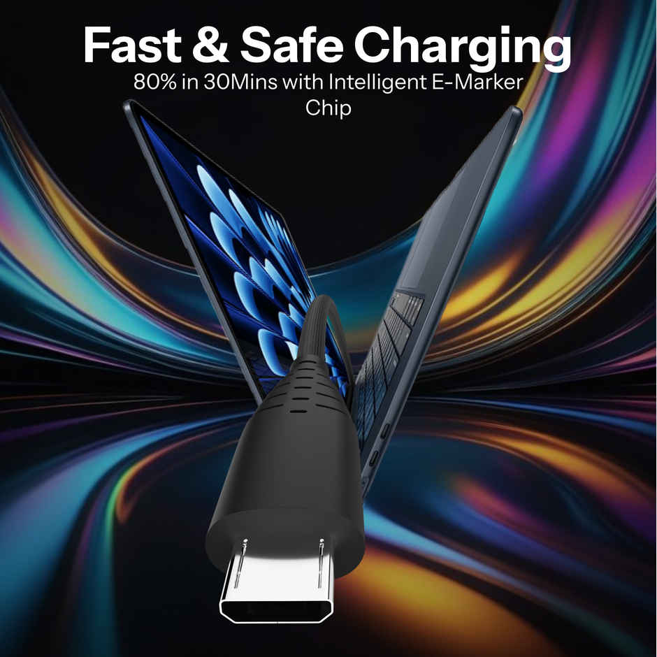 Ailkin Micro USB Cable | 3A Fast Charging | 1.5 M Braided | For Smartphones & Tablets | Black