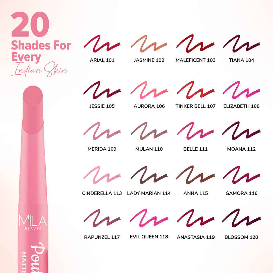 Mila Beaute Pout It Out Matte Lip Crayon Highly Pigmented Enriched With Jojoba Oil Anastasia