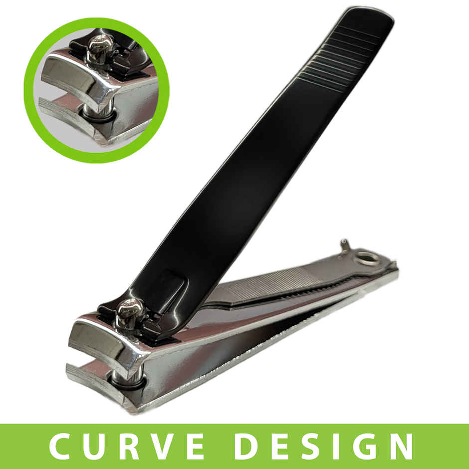 Midazzle Large Nail Clipper/Cutter Flexible Handle - Blister Black |MINA3701