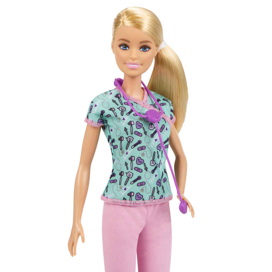 Barbie Nurse Doll Blonde Hair & Accessories