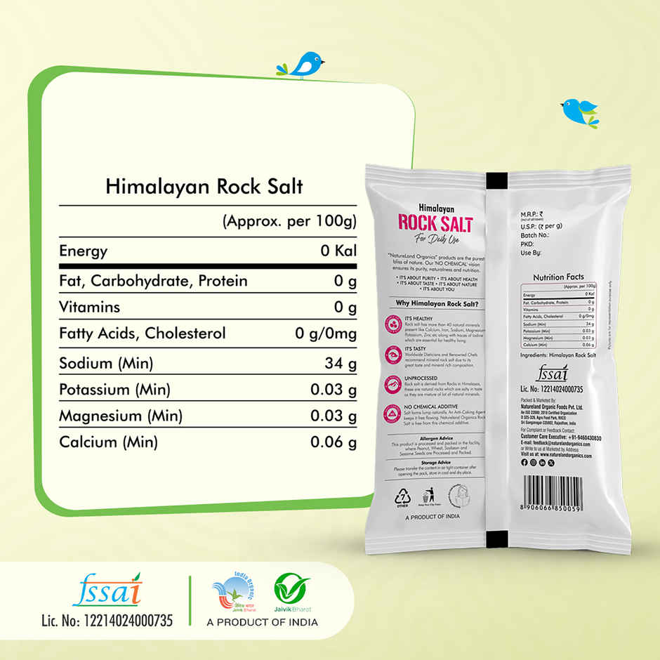Natureland Organics Himalayan Pink Rock Salt