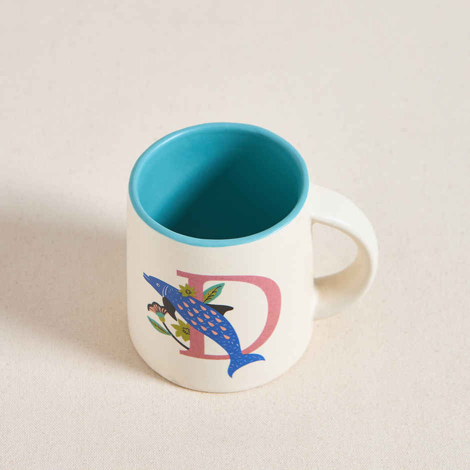 Chumbak D Alphabet Mug Ceramic | 300 ml