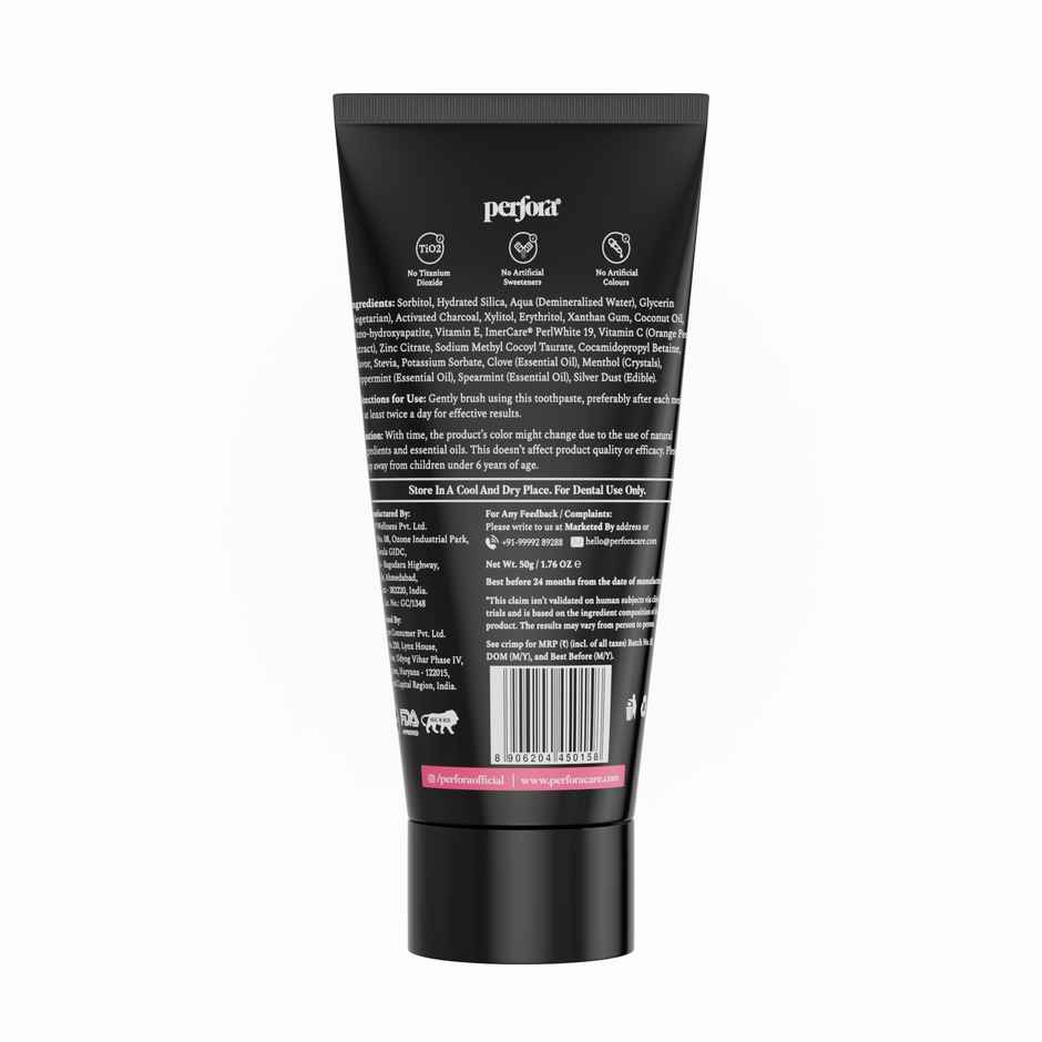 Perfora Activated Charcoal Whitening Toothpaste Combo