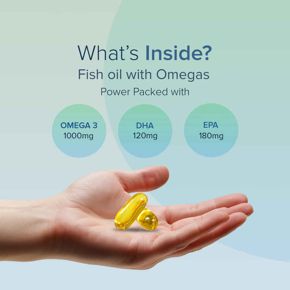 GNC 1000 Mg Omega 3 Fish Oil for Men & Women 60 Softgels