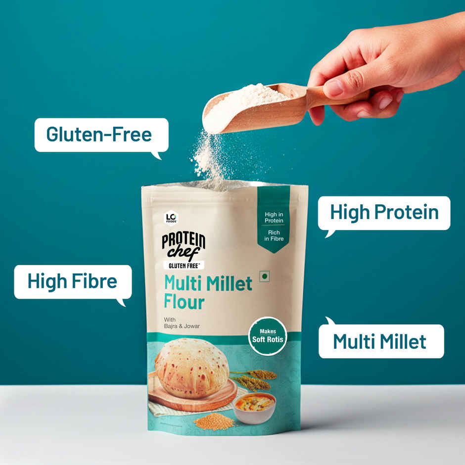 Lo Foods Gluten Free Atta | Jowar | Ragi Flour | Multi Millet Multigrain