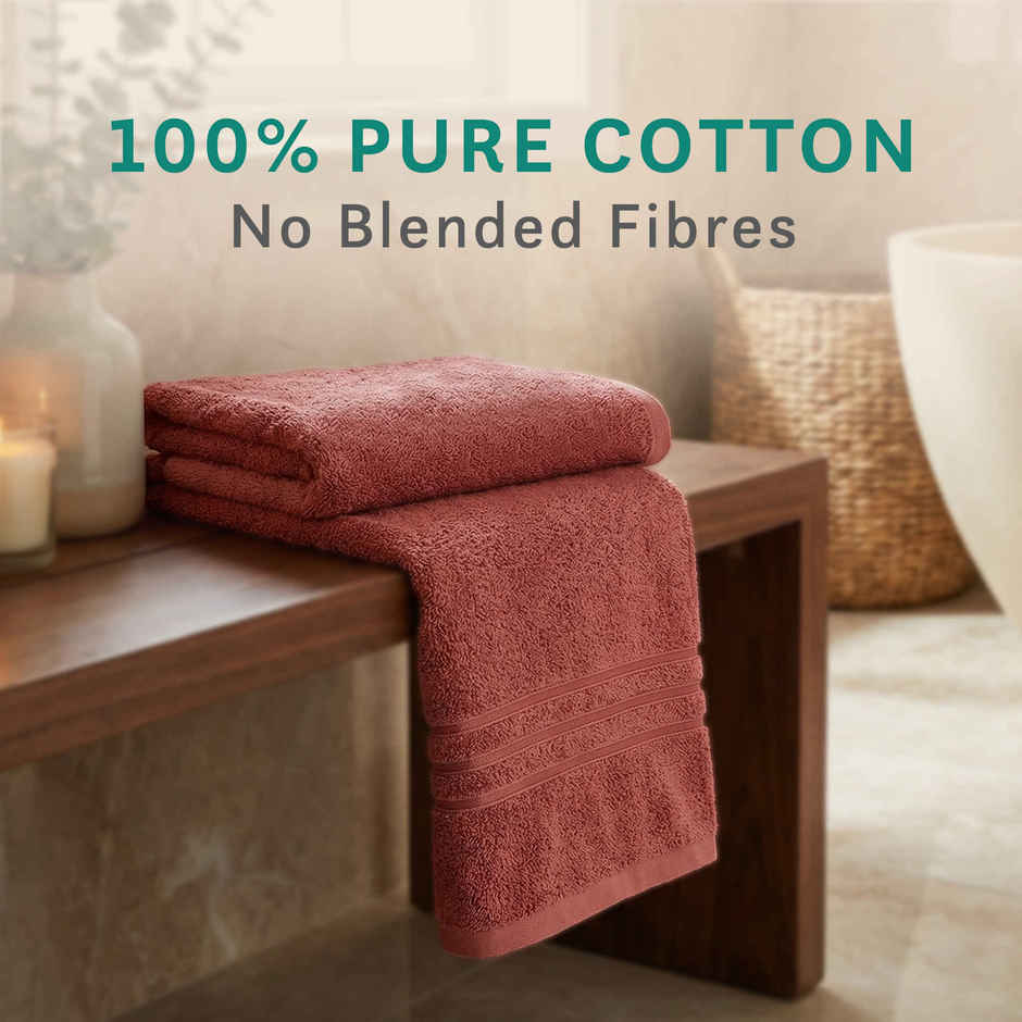 Mytrident Comfort Living Cotton Bath Towel | Apple Red