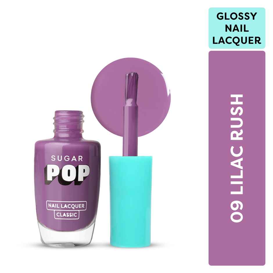 SUGAR POP Quick Drying Ultra Longwear Glossy Finish Nail Lacquer | Lilac Rush 09