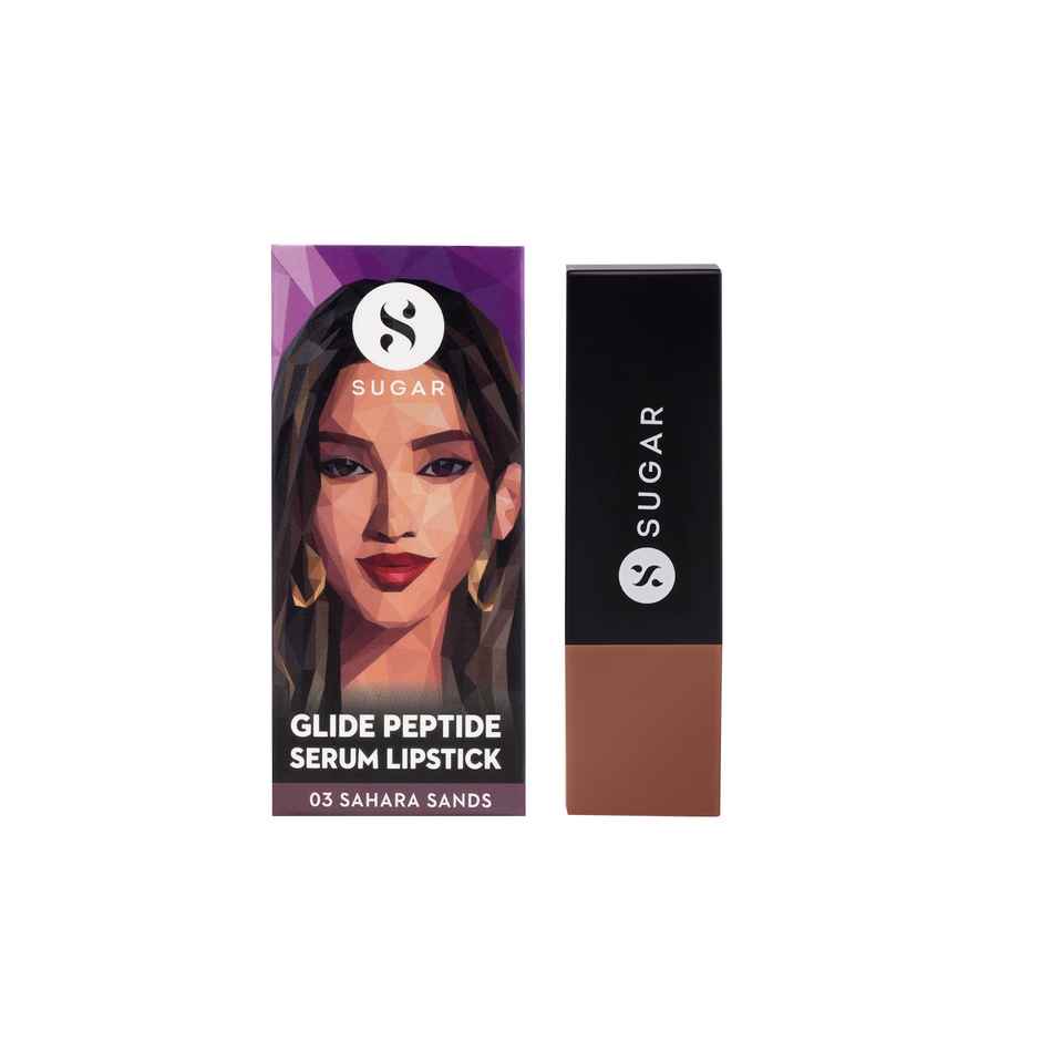 SUGAR Cosmetics Glide Peptide Serum Lipstick 03 Sahara Sands