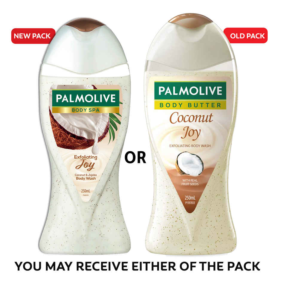 Palmolive Body Wash Coconut Joy Creme Exfoliator With Real Apricot Seeds and Jojoba Butter Extracts