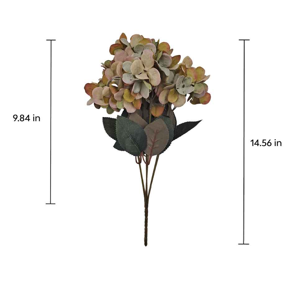 10club Artificial Hydrangeas | Green-Yellow Hydrangea Flowers