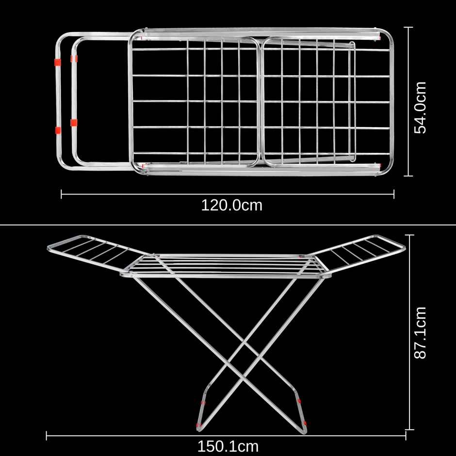 Limetro Steel Stainless Steel Cloth Stand for Drying Clothes