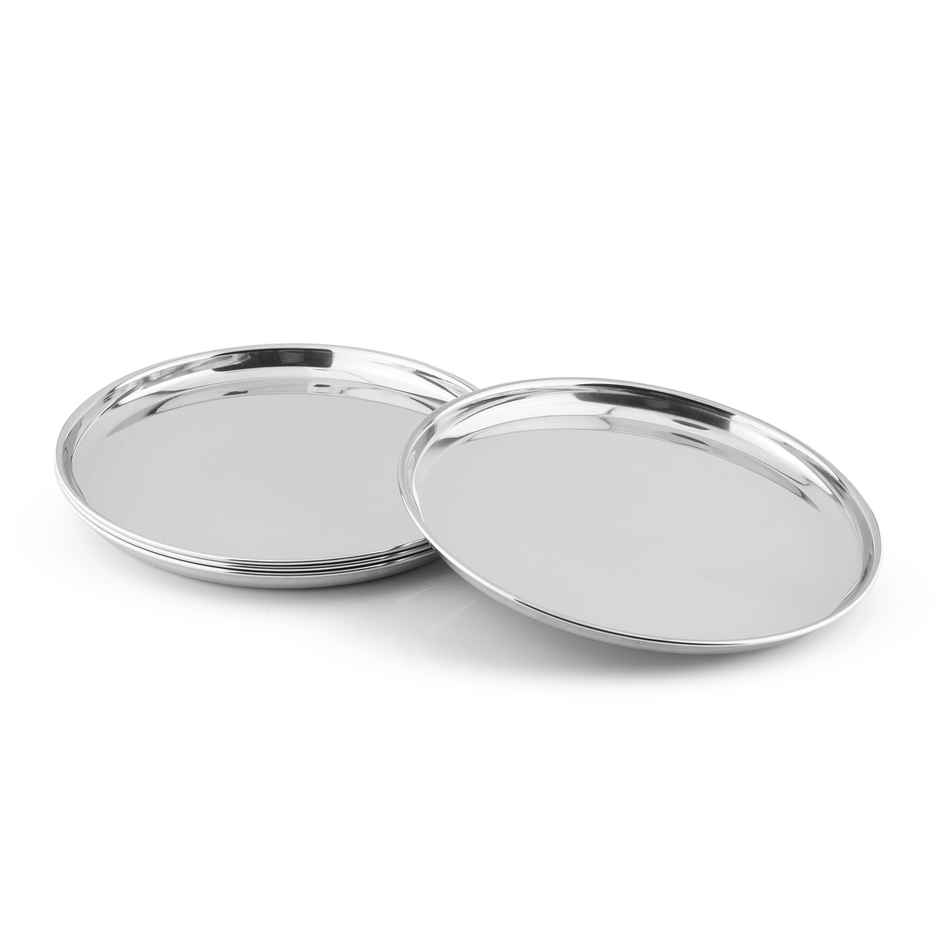 BAY6 Steel Thali 9 Inch -(4pc)