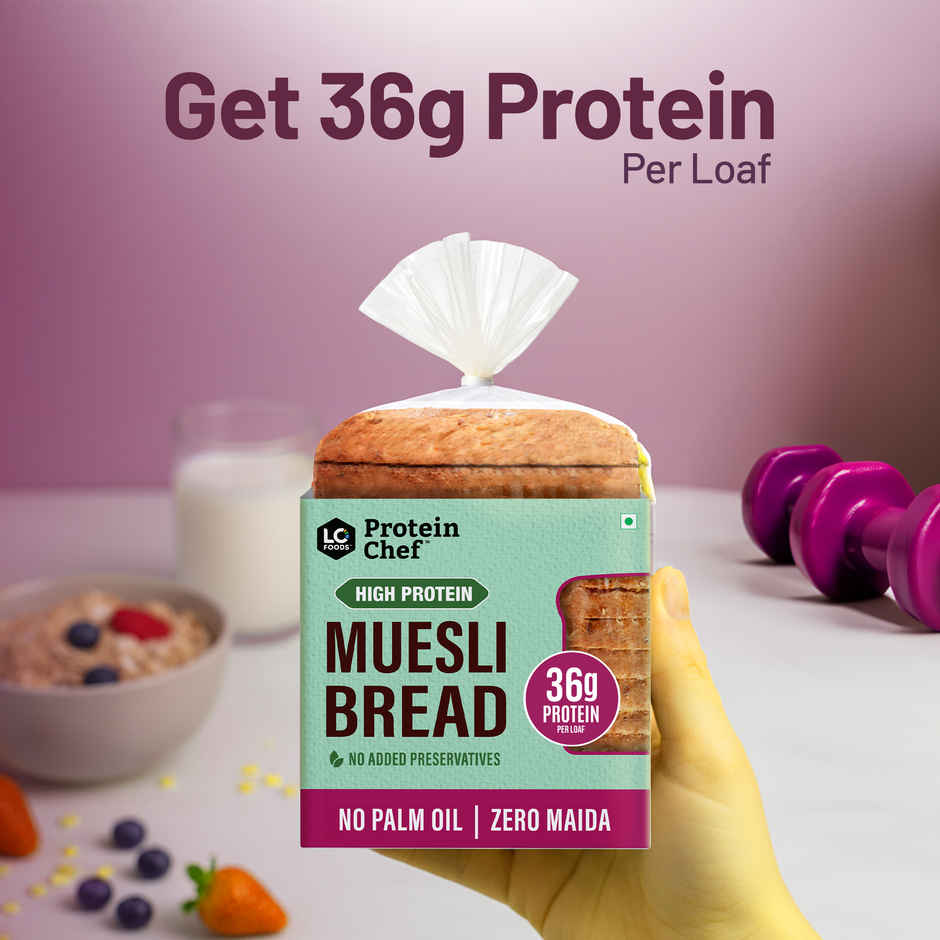 Protein Chef High Protein Muesli Bread | 36g Protein /No Maida High Fiber Bread