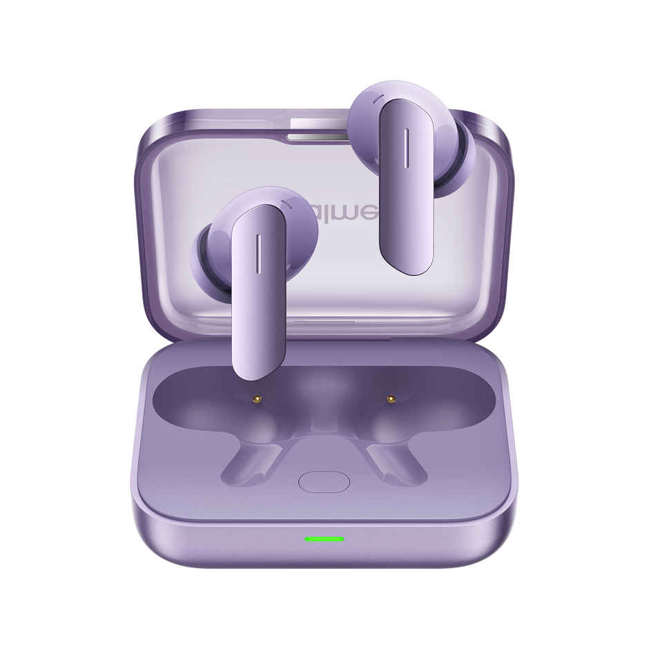 Realme Ear Buds Air 7 | 12.4mm Bass, 52H Playtime, 52dB ANC, 6 Mic ENC, Low Latency | Lavender