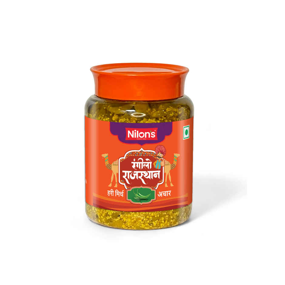 Rangilo Rajasthan Cd R Nilon's Rangilo Rajasthan Green Chilli Pickle - Buy at ₹112 Online ...