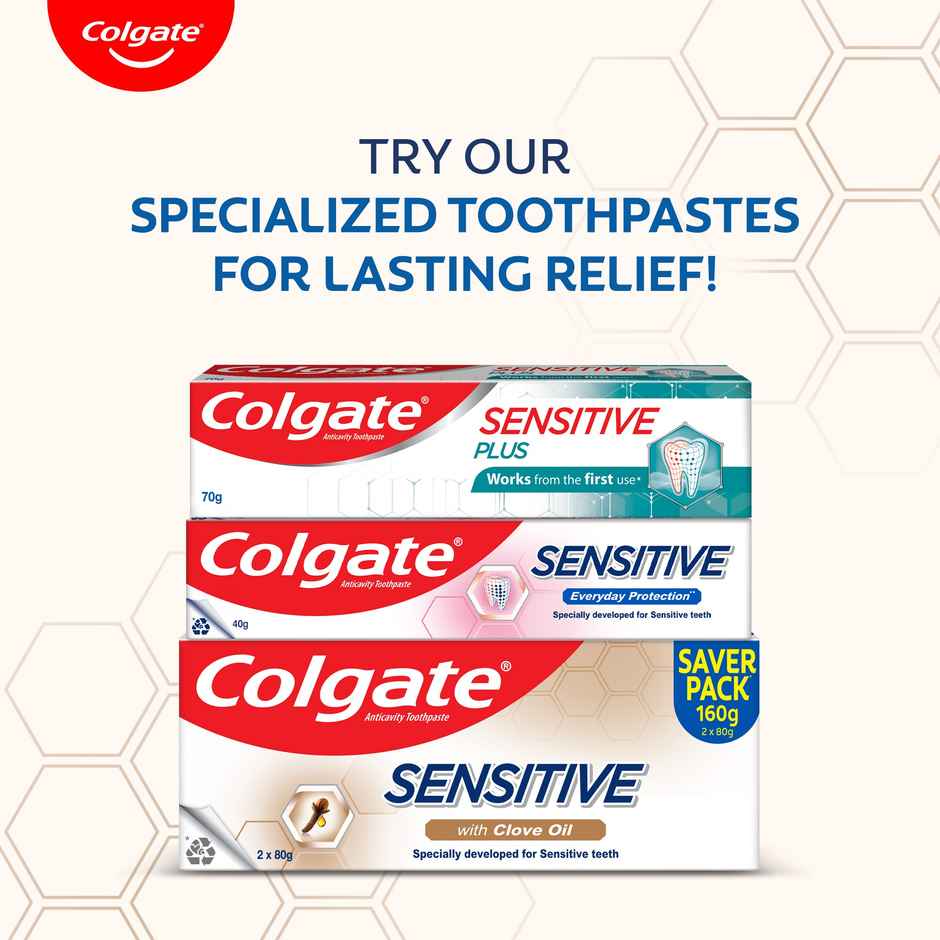 Colgate Sensitive Toothpaste, Everyday Protection With Clove oil for long-term Relief