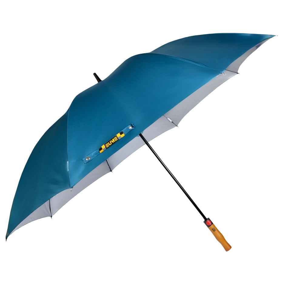 Eume Jumbo 32 Inch Straight Auto Open Large Big Size Umbrella For Rain | Teal Green