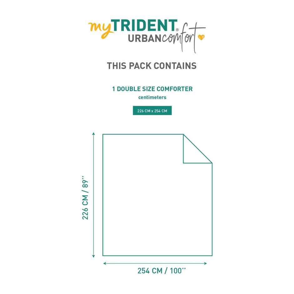 Mytrident Cotton AC Comforter | Printed Reversible Double Bed Comforter - Party Mood Teal