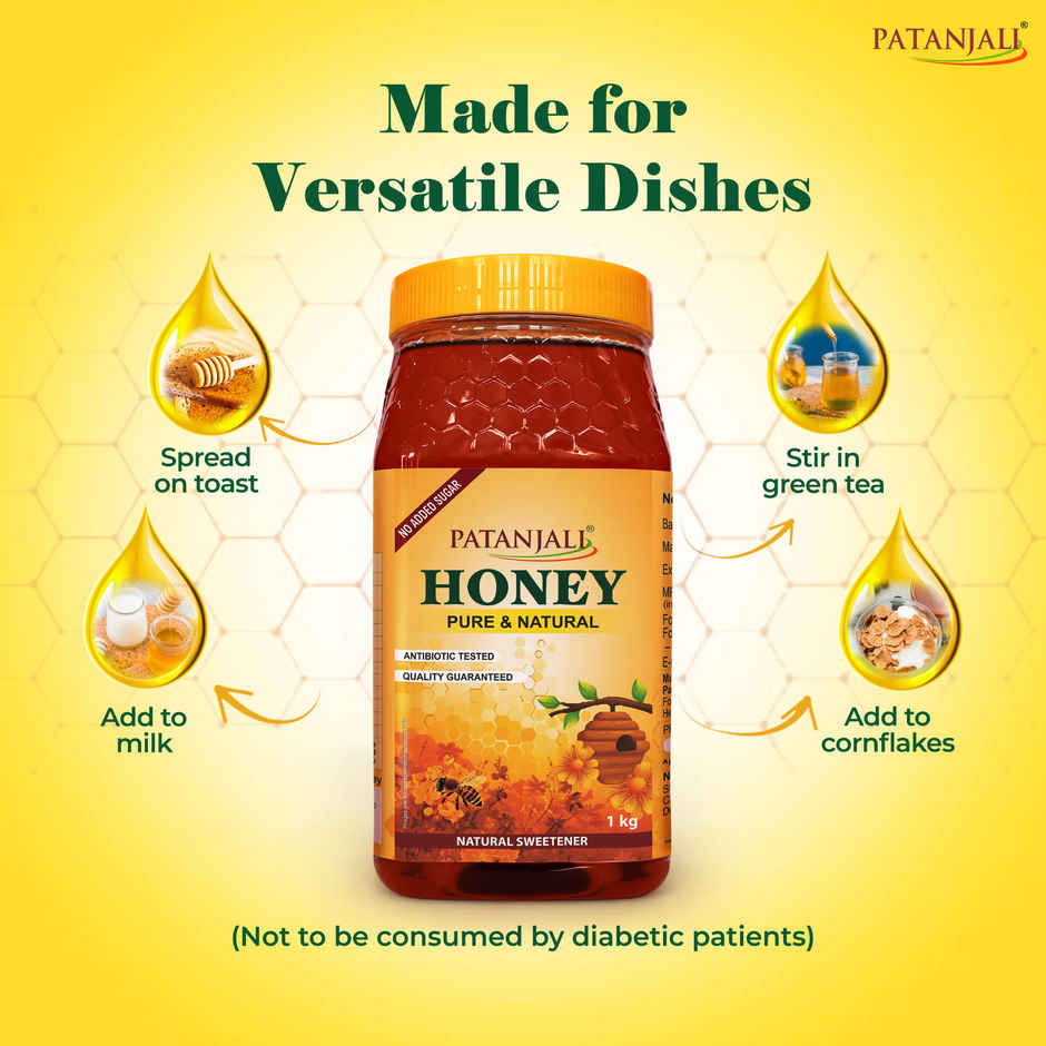 Patanjali Pure Natural Honey - No Added Sugar
