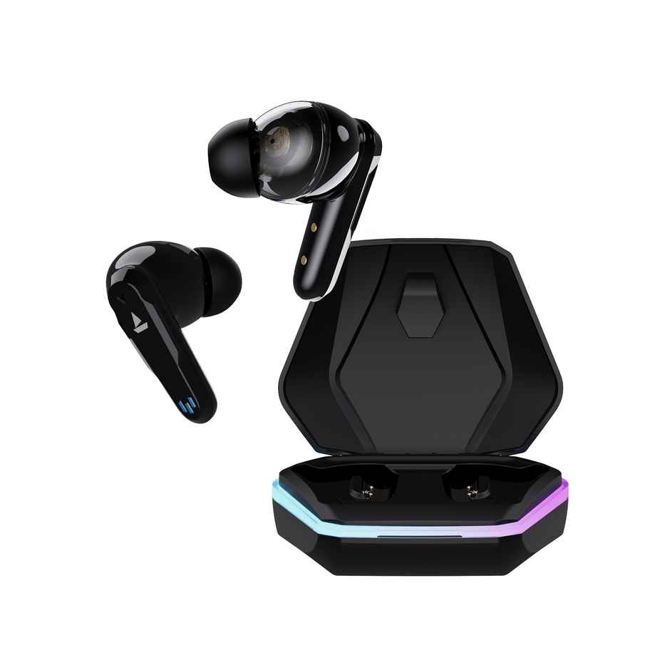 boAt Immortal 161 TWS Earbuds w/ Beast Mode(40ms Low Latency), 40 HRS Playback & 13mm Drivers Bluetooth - Black Sabre