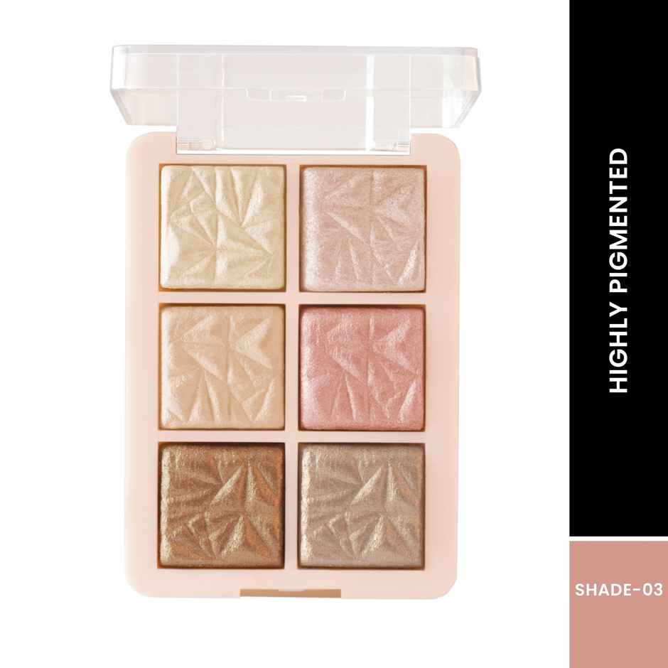 MARS Cosmetics Glowzilla 6 Colour Highlighter Palette (Shade-03)