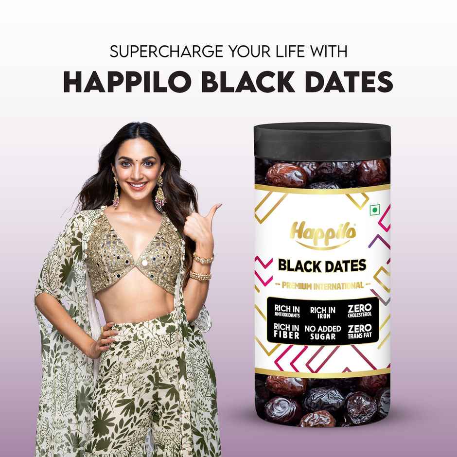 Happilo Black Dates Jar