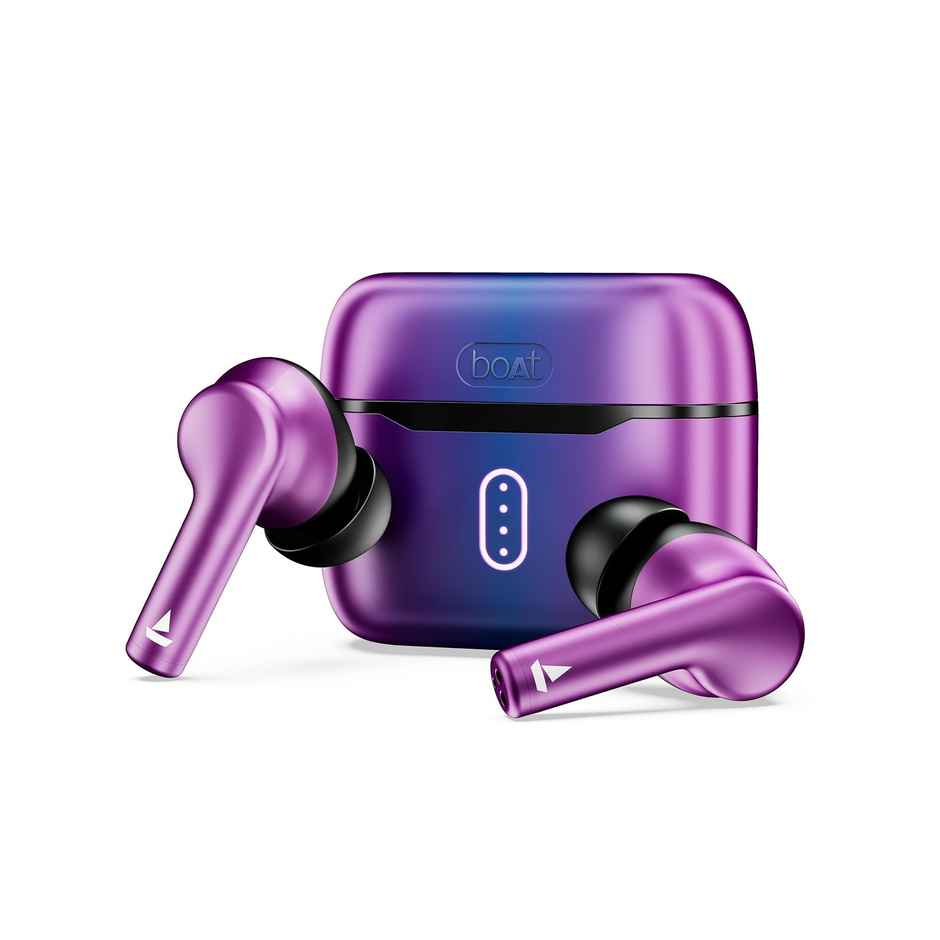 boAt Airdopes 141 Pro TWS | 13mm Drivers | 60 hrs Battery | Quad Mic ENx | BT 5.3 | Purple