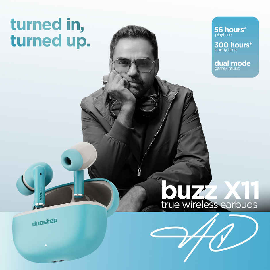 Dubstep Buzz X11 With 60 Hrs Playtime ENC TWS Earbuds | Blue