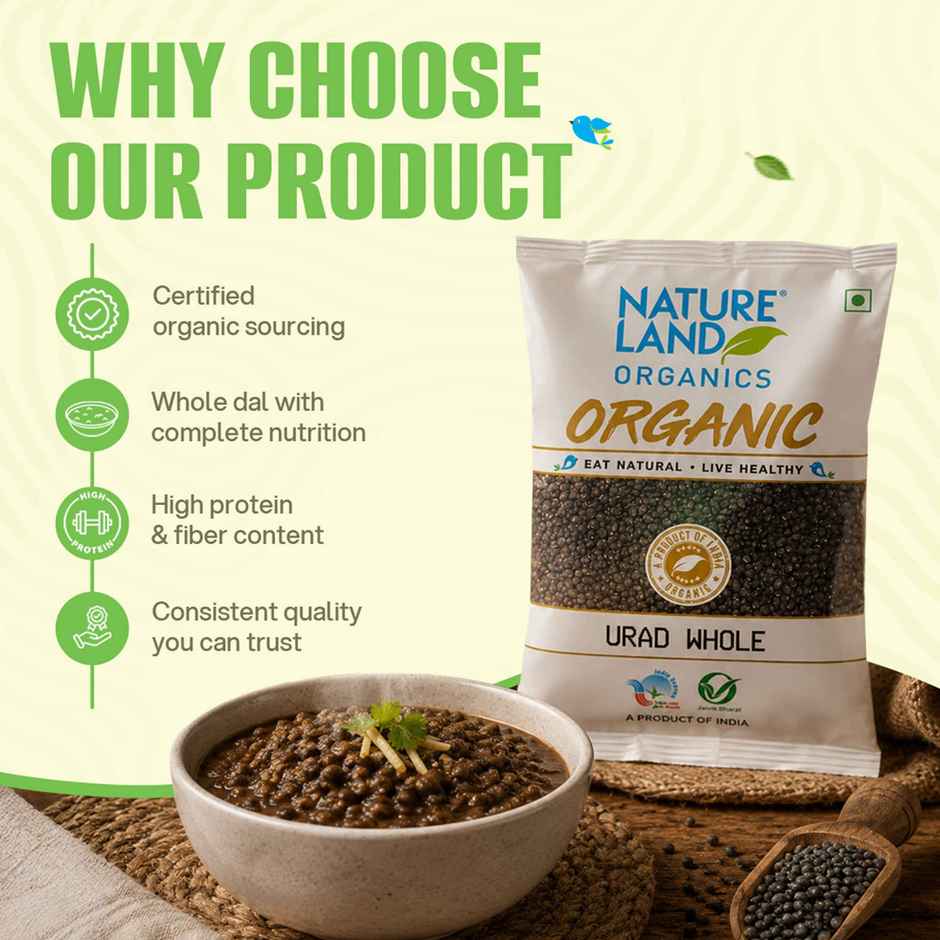 Natureland Organics Urad Whole