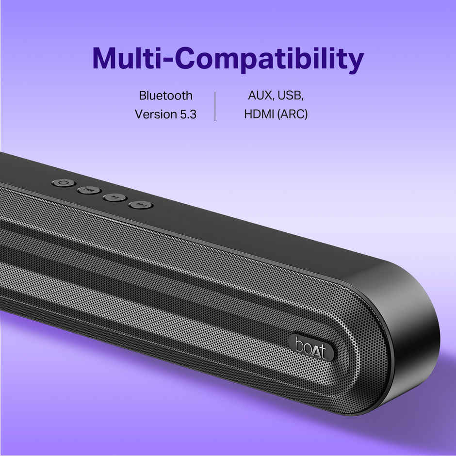 boAt Aavante 2.1 300 Sound Bar | Premium Black