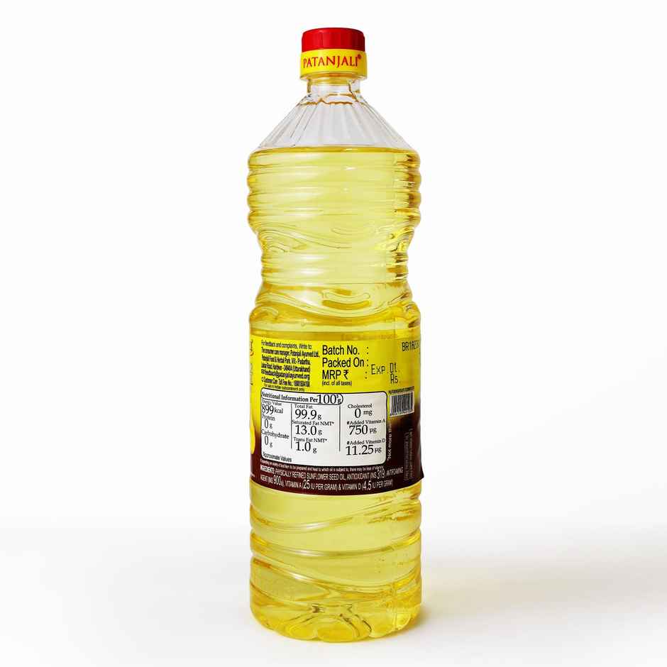 Patanjali Fortified Sunflower Oil Bottle