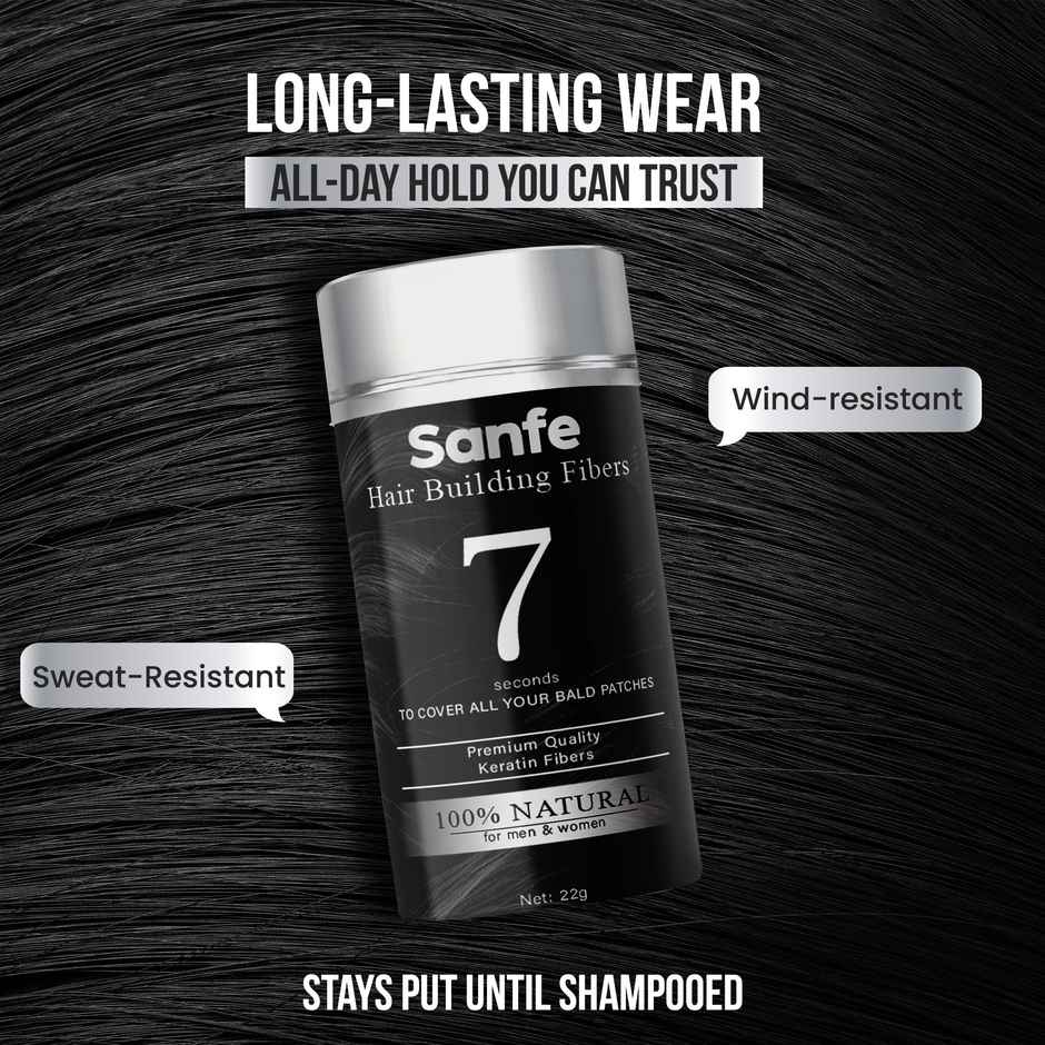 Sanfe Hair Building Fibers | Hair Fiber Powder for Bald Spot & Thinning Hair Cover Up