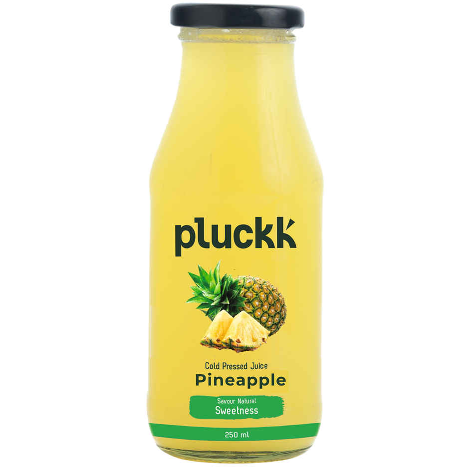 Pluckk Cold Pressed Extracted Pineapple Juice | No Preservatives | No Added Sugar