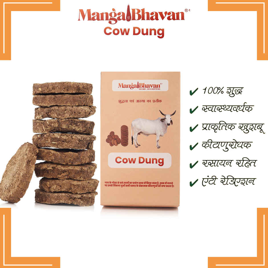 Cow Dung Cake | Pack of 10 | Mangal Bhawan