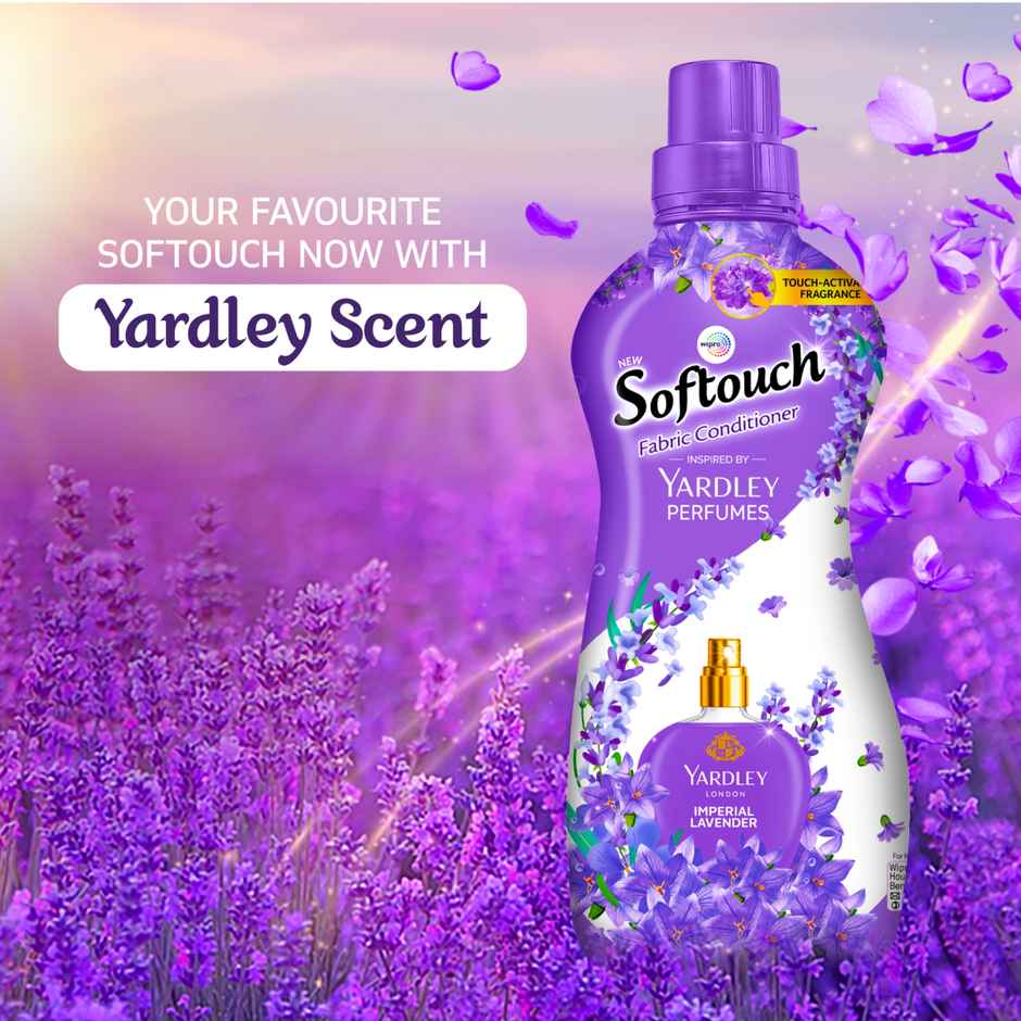 Softouch Yardley Fabric Conditioner | Long lasting Fragrance | Imperial Lavender | 790 + 190 ml