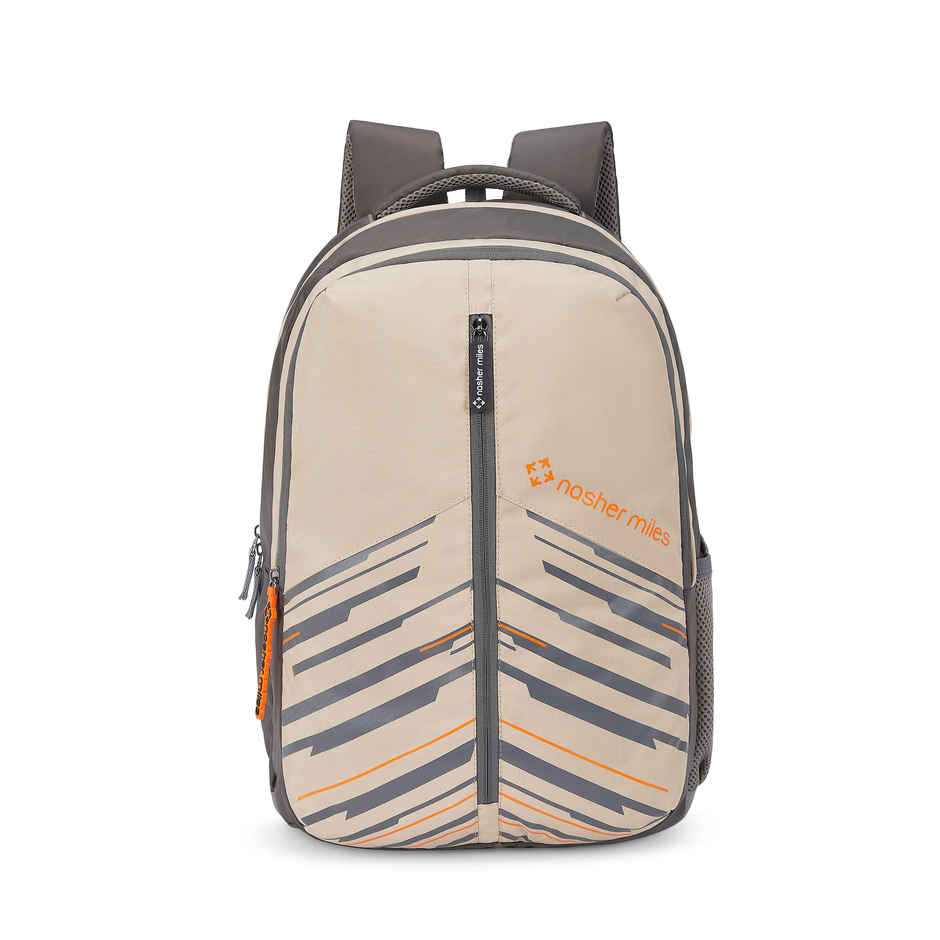 Nasher Miles Backpack for Unisex | Laptop Backpack | Casual Geography | Cream - 31L