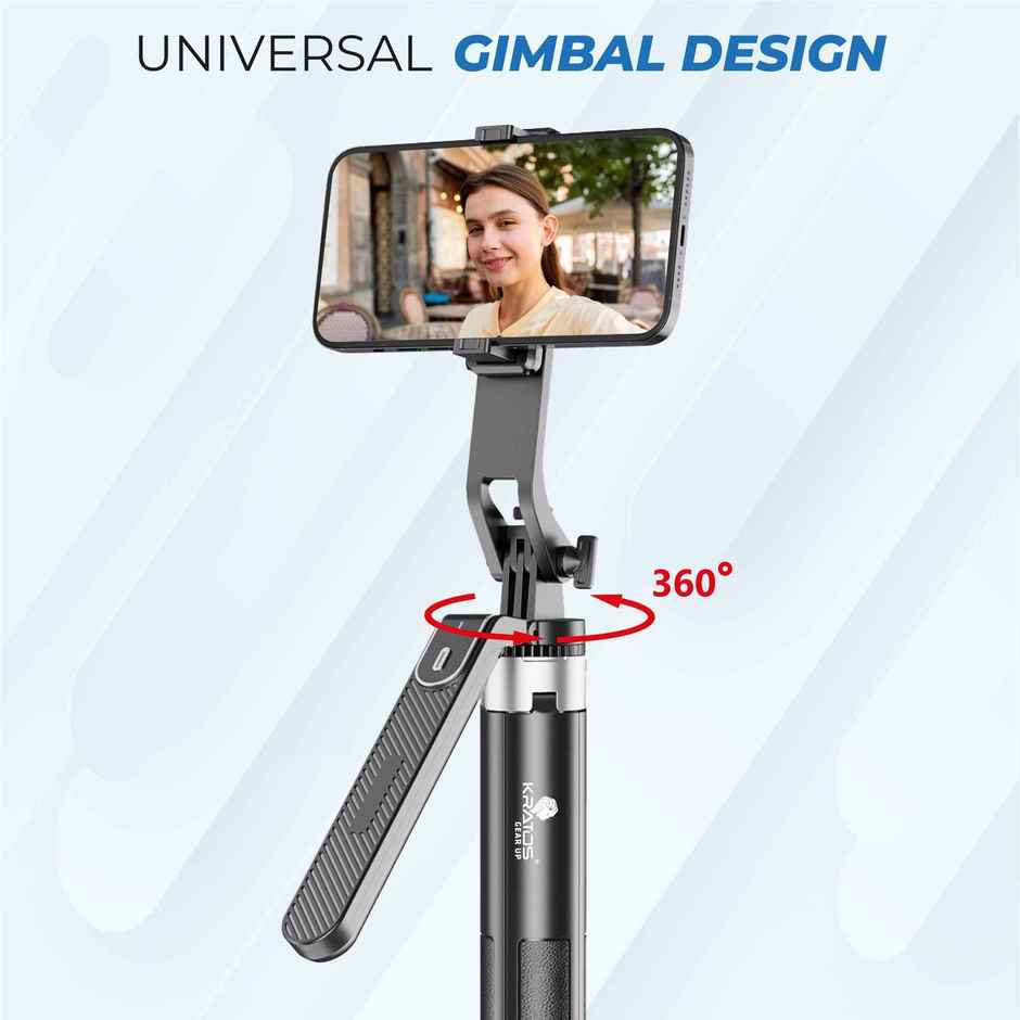 Kratos 62 Inch Long 4 Leg Suport Selfie Stick With Tripod Stand & Remote For Video Recorging