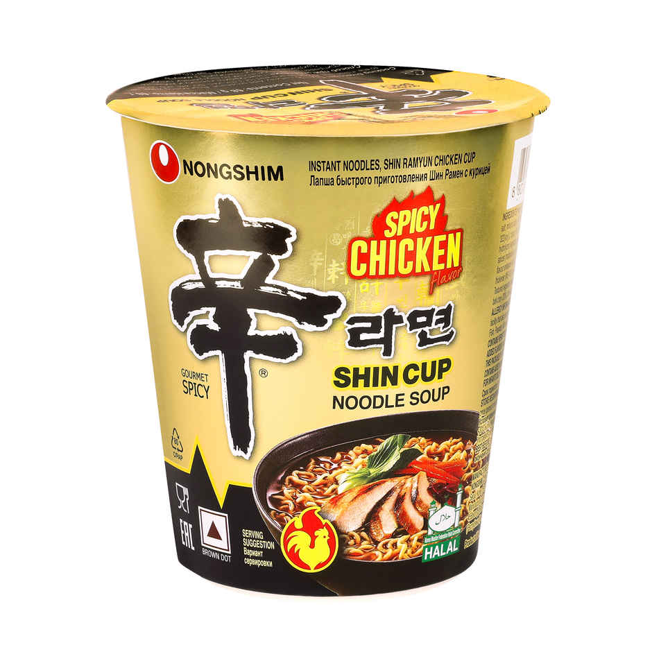 Nongshim Shin Cup Noodle Soup With Spicy Chicken Flavour