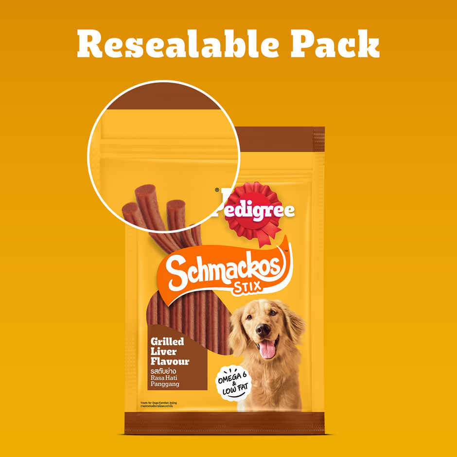 Pedigree Schmackos Stix Adult Dog Treat Grilled Liver Flavour