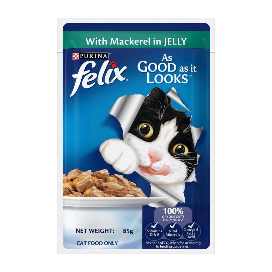Felix Mackerel Jelly Wet Cat Food Adult | Complete & Balanced