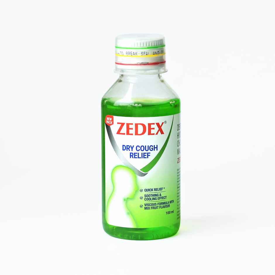 Zedex Mix Fruit Flavour Dry Cough Syrup