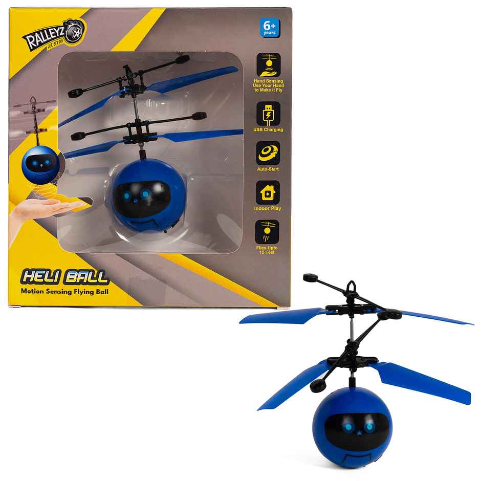 Hamleys Ralleyz Heli Motion Sensory Flying Ball, 6Y+, Blue