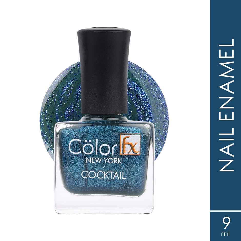 Color Fx Blue Duochrome Glossy Nail Paint, Long Lasting Nail Polish 135