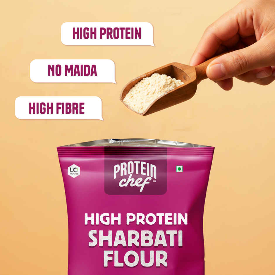 Protein Chef High Protein Premium Sharbati Atta | 50% More Protein With Select Multigrain