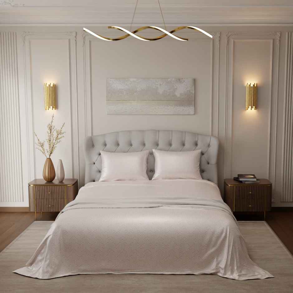 Stoa Paris Peach Fuzz Mosaic Bedsheet Set - King Bed Sheet - Style 3