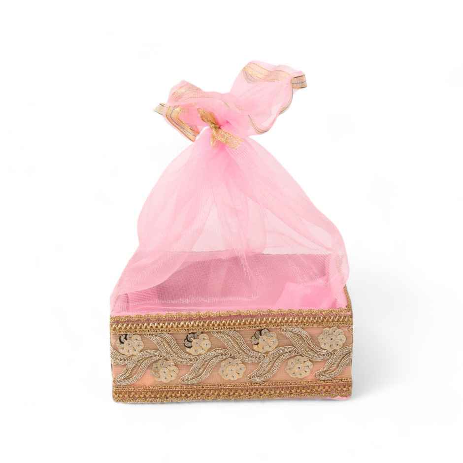 Sqaure Gift Basket Pink Designer | 8 x 8 inch | Festvista