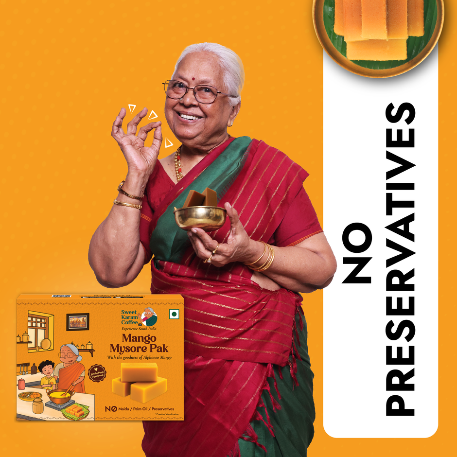 Sweet Karam Coffee Mango Mysore Pak By Sweet Karam Coffee - No Preservatives