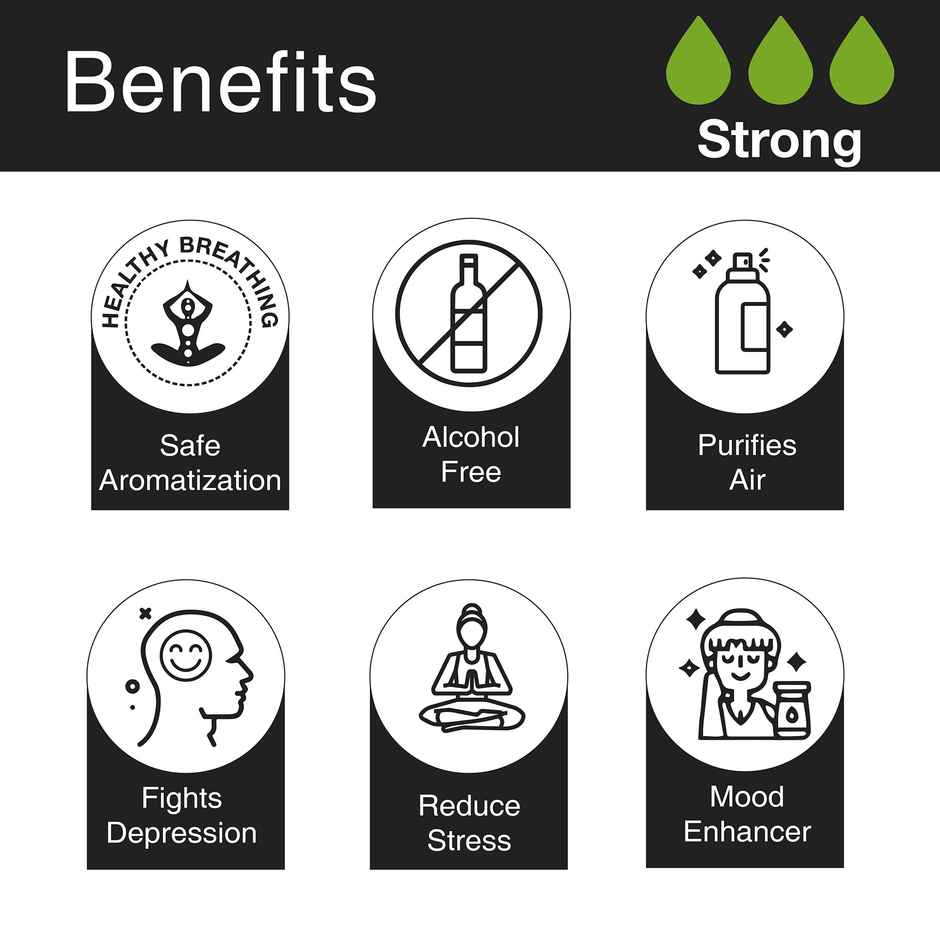 Soulflower Premium Reed Diffuser Lemongrass - Refreshing Aroma